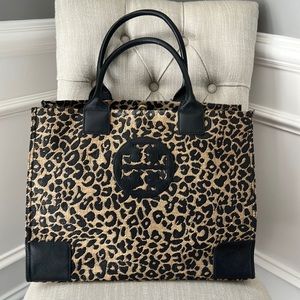 Tory Burch Ella Leopard Print Tote Bag